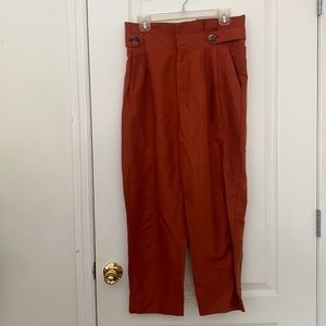 Zara Burnt Orange tapered pants